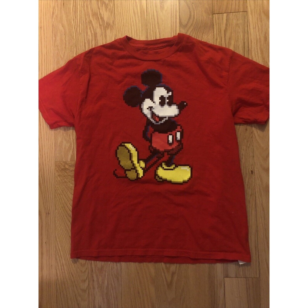 Disney Red Mickey Mouse Pixel Art Tee